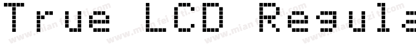 True LCD Regular 语言英文字体转换
